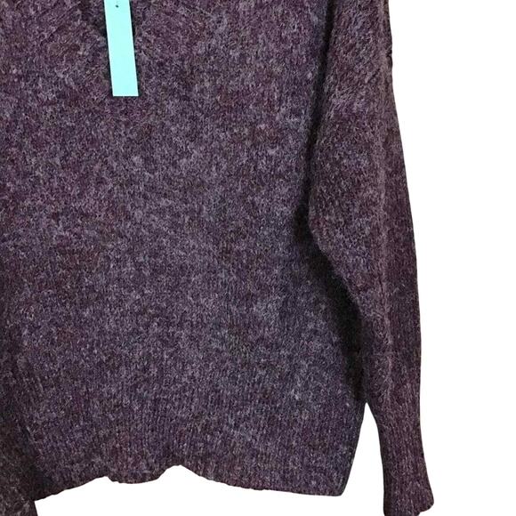 Abound Womens XS Sweater Purple V-Neck Long Sleeve Ribbed Hem Soft Knit NWT - Picture 15 of 16